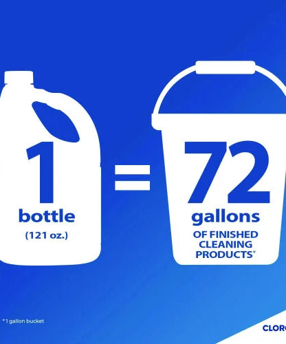 Clorox Concentrated Germicidal Bleach, Regular, 121 oz Bottle, 3/Carton (30966CT)