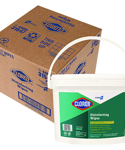 Clorox Disinfecting Wipes, 1-Ply, 7 x 8, Fresh Scent, White, 700/Bucket (31547) - Grazingbelles