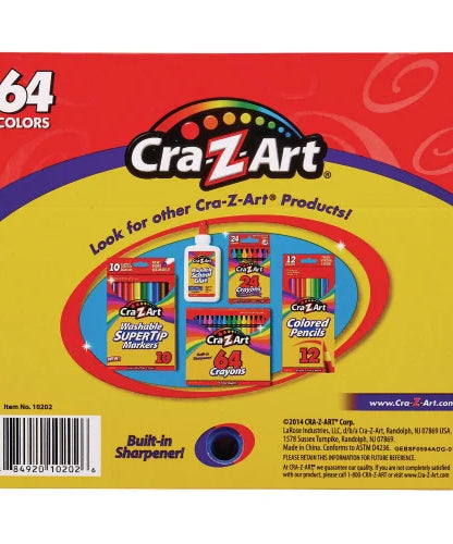 Cra-Z-Art Crayons, 64 Assorted Colors, 64/Pack (10202WM16) - Grazingbelles