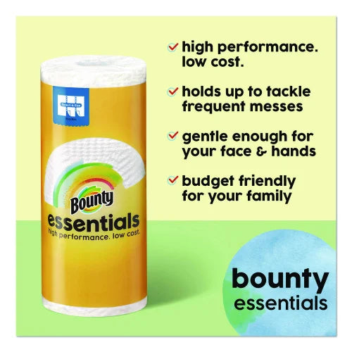 Bounty® Essentials Kitchen Paper Towel Rolls, 2-Ply, 162 Sheet Rolls, 12 Rolls (16681) - Grazingbelles