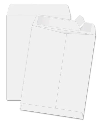 Quality Park Redi-Strip Catalog Envelope, #14 1/2, Cheese Blade Flap, Redi-Strip Adhesive Closure, 11.5 x 14.5, White, 100/Box (44834) - Grazingbelles