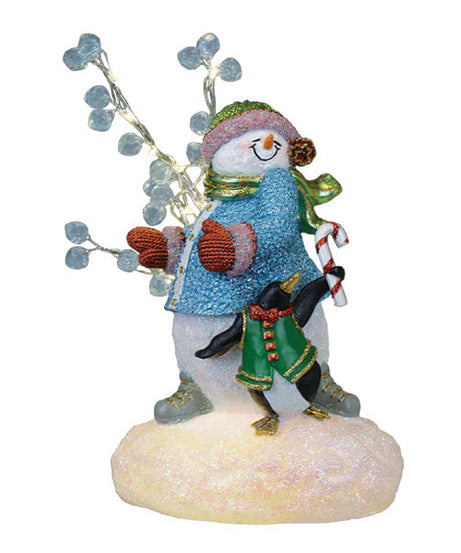 Snowgal And Penguin Lighted Figurine