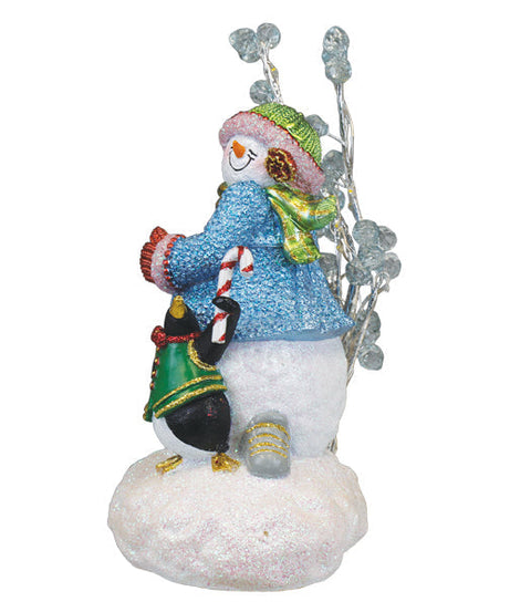 Snowgal And Penguin Lighted Figurine