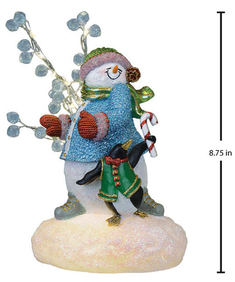 Snowgal And Penguin Lighted Figurine