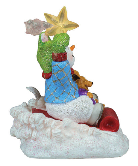 Star Powered Snow Boy Lighted Figurine