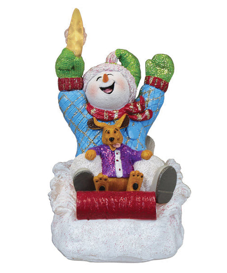 Star Powered Snow Boy Lighted Figurine