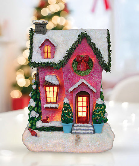 Holiday House Lighted Figurine