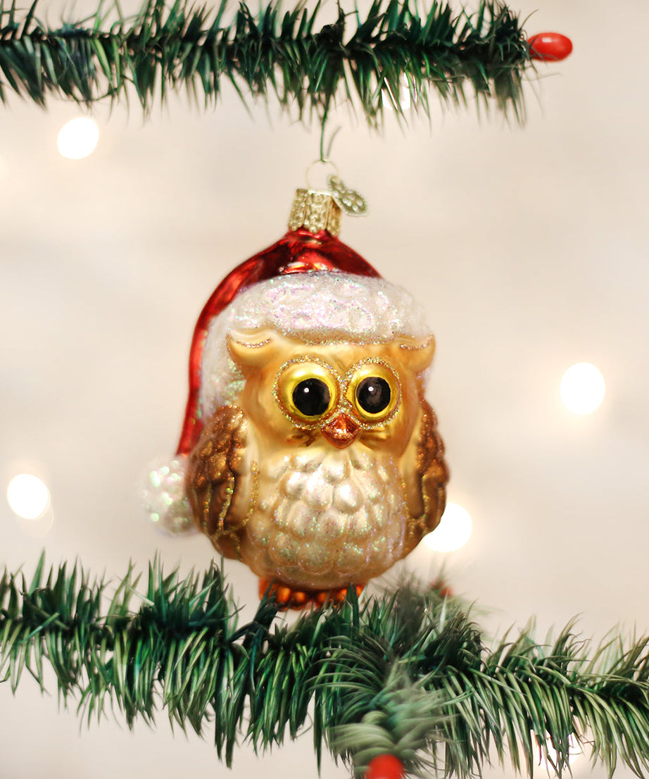 Santa Owl Ornament