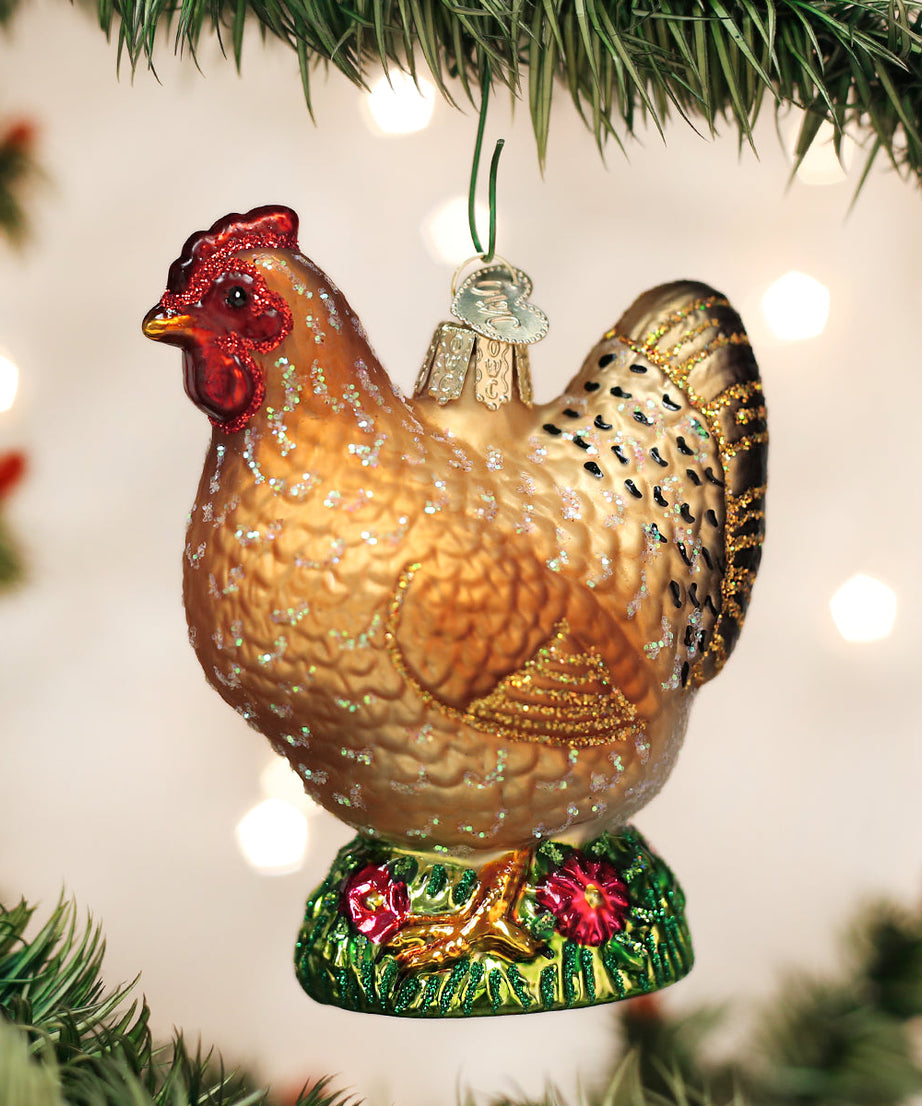 Spring Chicken Christmas Ornament