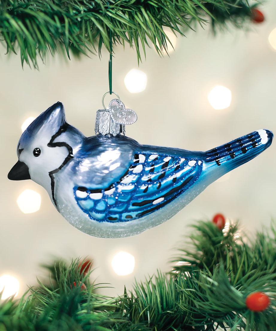 Bright Blue Jay Ornament