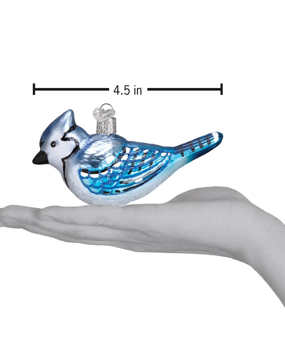 Bright Blue Jay Ornament