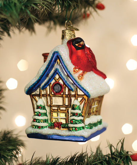Cardinal Birdhouse Ornament