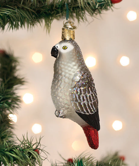 African Grey Parrot Ornament - Grazingbelles