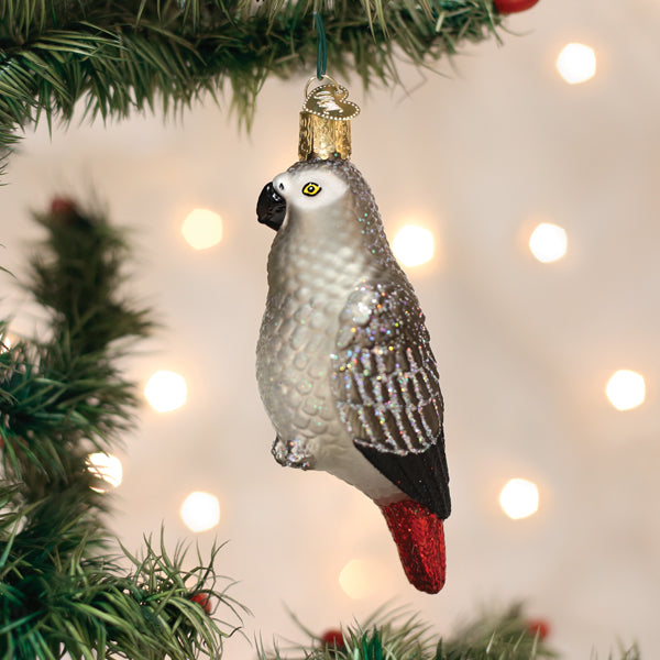 African Grey Parrot Ornament - Grazingbelles