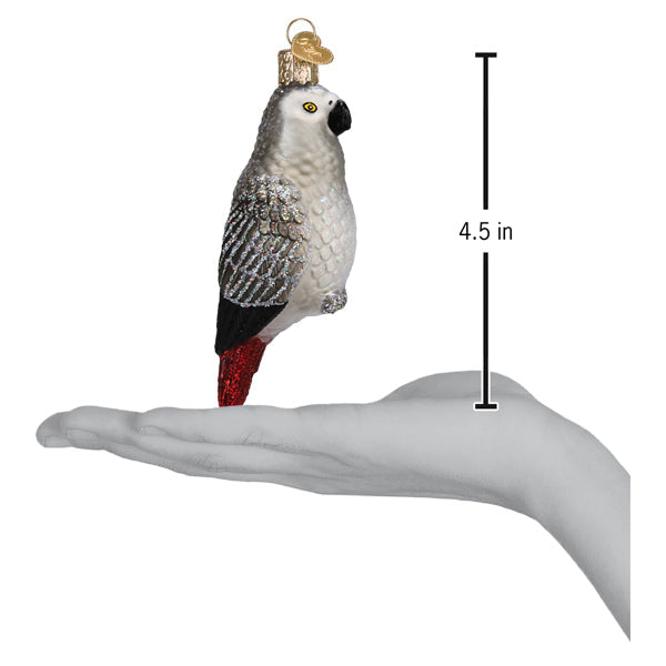 African Grey Parrot Ornament - Grazingbelles