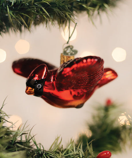 Cardinal In Flight Ornament