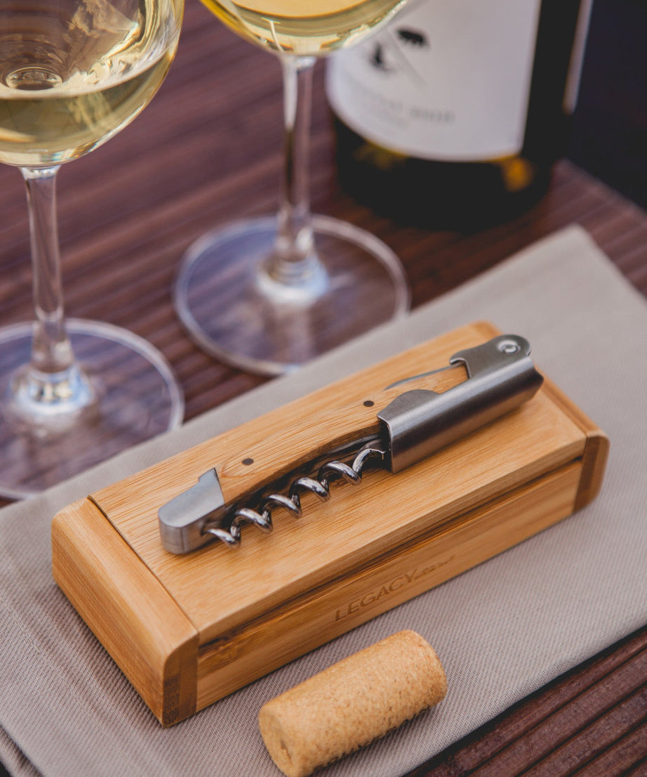 Elan Deluxe Corkscrew In Bamboo Box