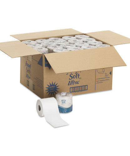 Georgia Pacific Professional Angel Soft ps Ultra 2-Ply Premium Bathroom Tissue, Septic Safe, White, 400 Sheets/Roll, 60/Carton (16560) - Grazingbelles