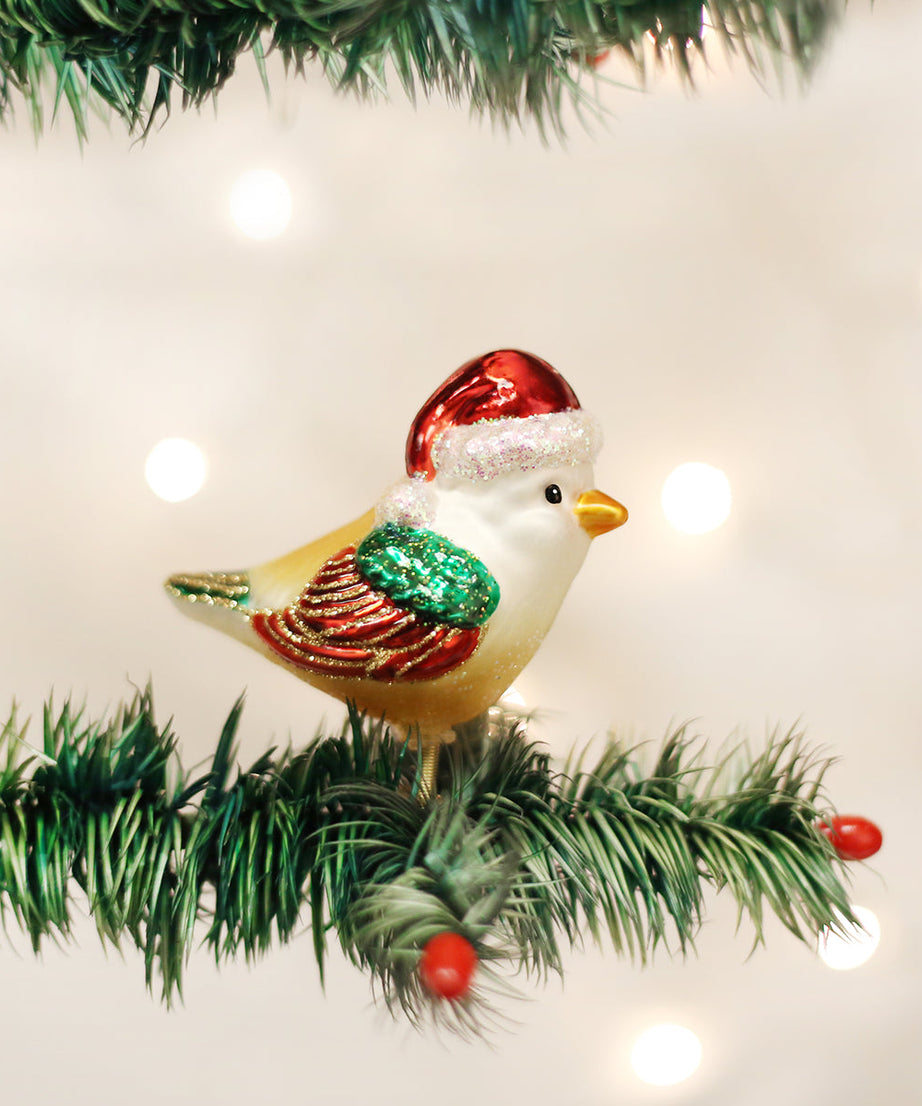 Santa Bird Ornament