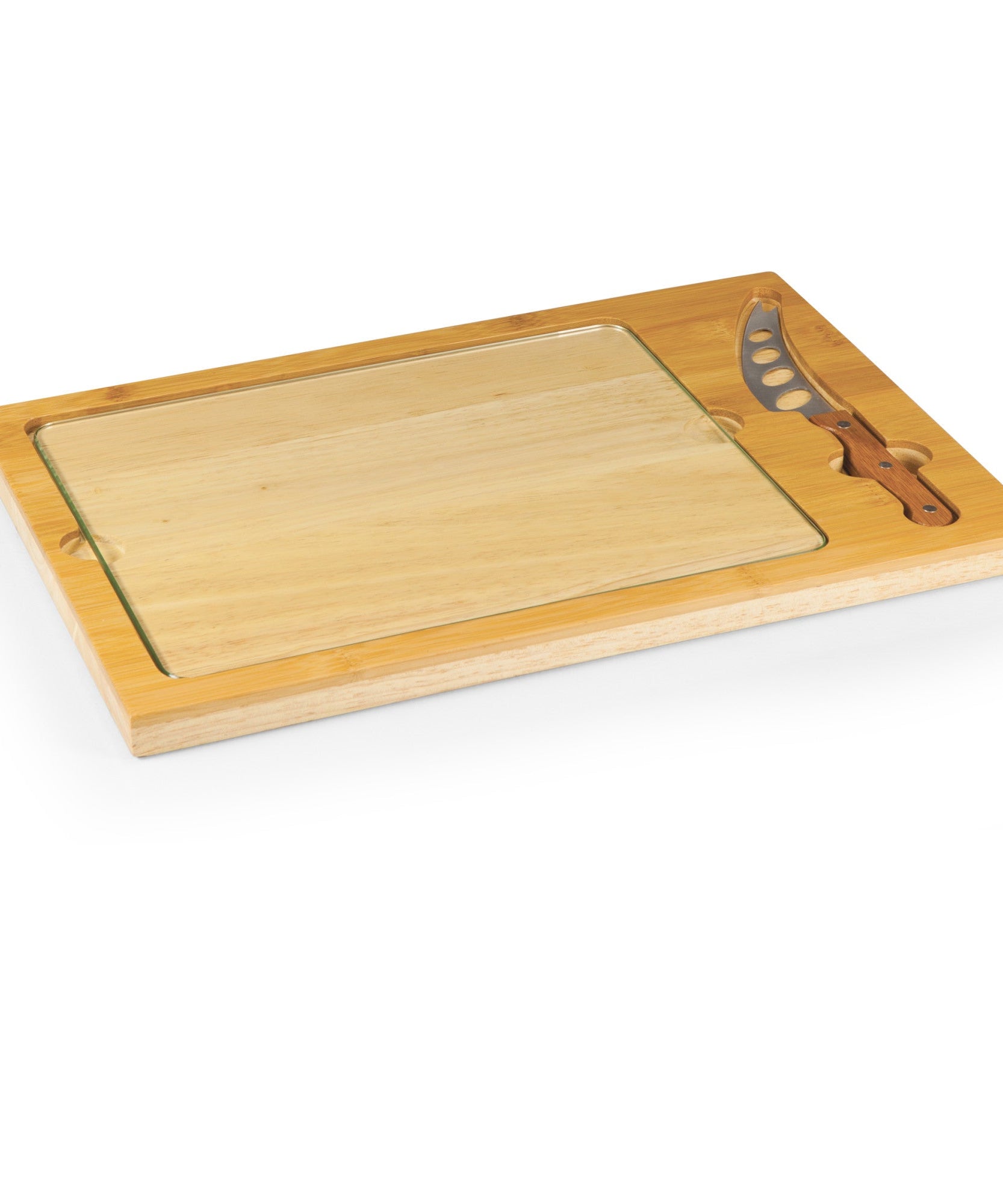 Icon Glass Top Cutting Board & Knife Set