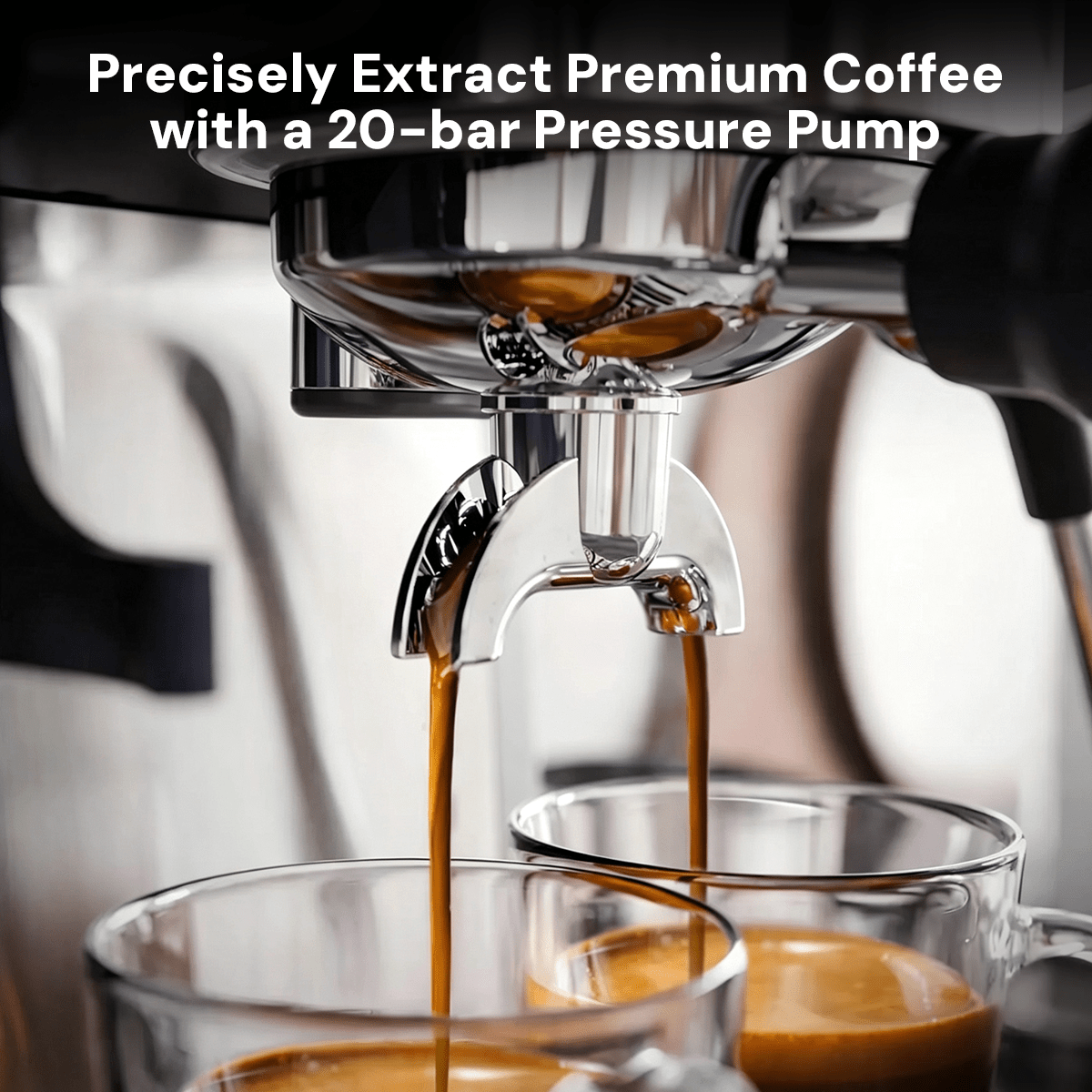 Kismile Espresso Machine, Semi-Automatic Coffee Maker with Bean Grinder and Milk Frother Steam Wand - Grazingbelles