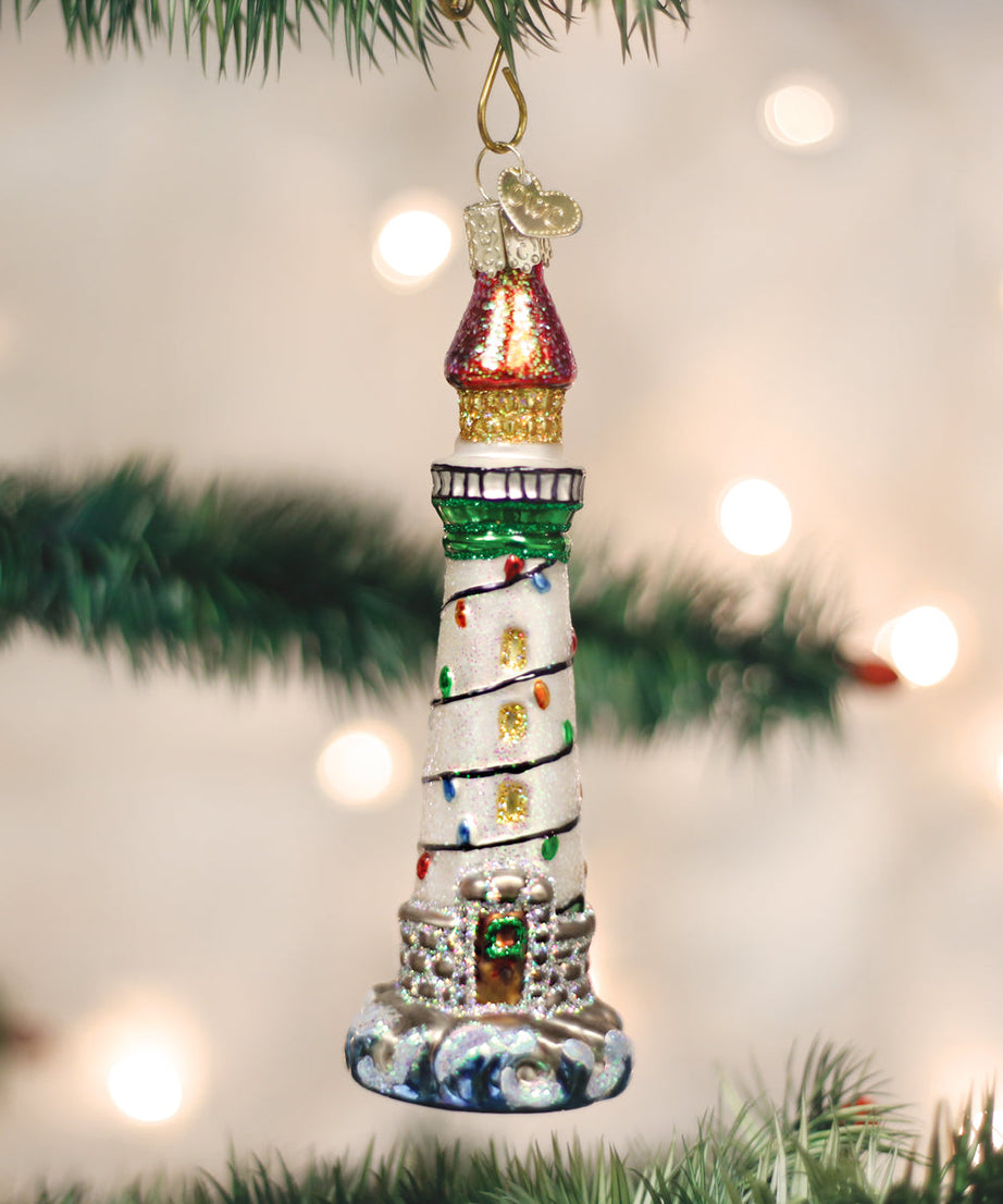 Holiday Lighthouse Ornament
