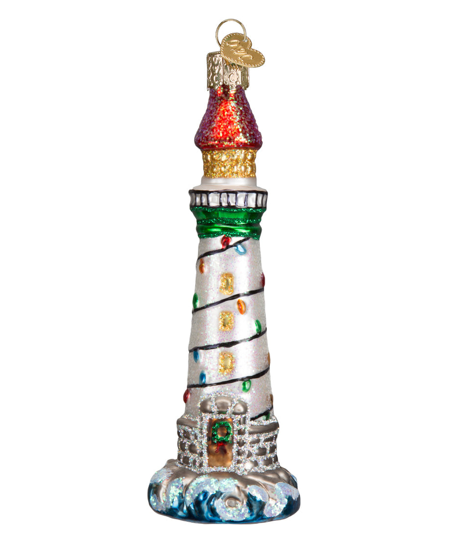 Holiday Lighthouse Ornament