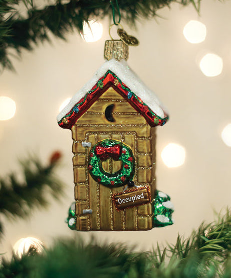 Holiday Outhouse Ornament