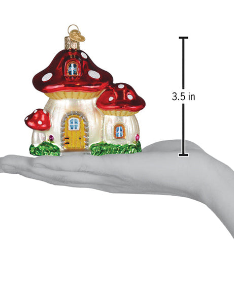 Mushroom House Ornament