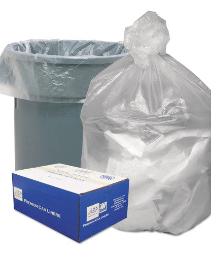 Good 'n Tuff Waste Can Liners, 30 gal, 8 mic, 30" x 36", Natural, 25 Bags/Roll, 20 Rolls/Carton (GNT3037) - Grazingbelles