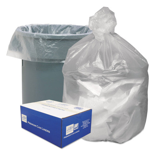Good 'n Tuff Waste Can Liners, 30 gal, 8 mic, 30" x 36", Natural, 25 Bags/Roll, 20 Rolls/Carton (GNT3037) - Grazingbelles