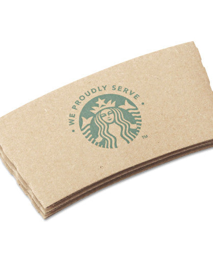 Starbucks Cup Sleeves, Fits 12, 16, 20 oz Hot Cups, Kraft, 1,380/Carton (11020575) - Grazingbelles