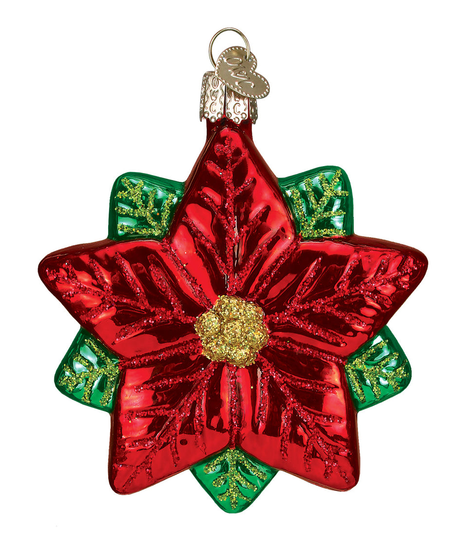Poinsettia Star Ornament