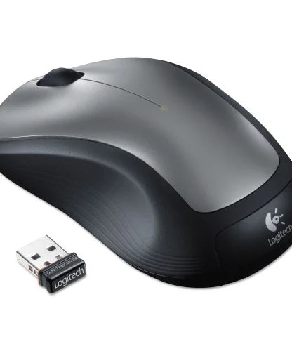 Logitech M310 Wireless Mouse, 2.4 GHz Frequency/30 ft Wireless Range, Left/Right Hand Use, Silver/Black (910001675)