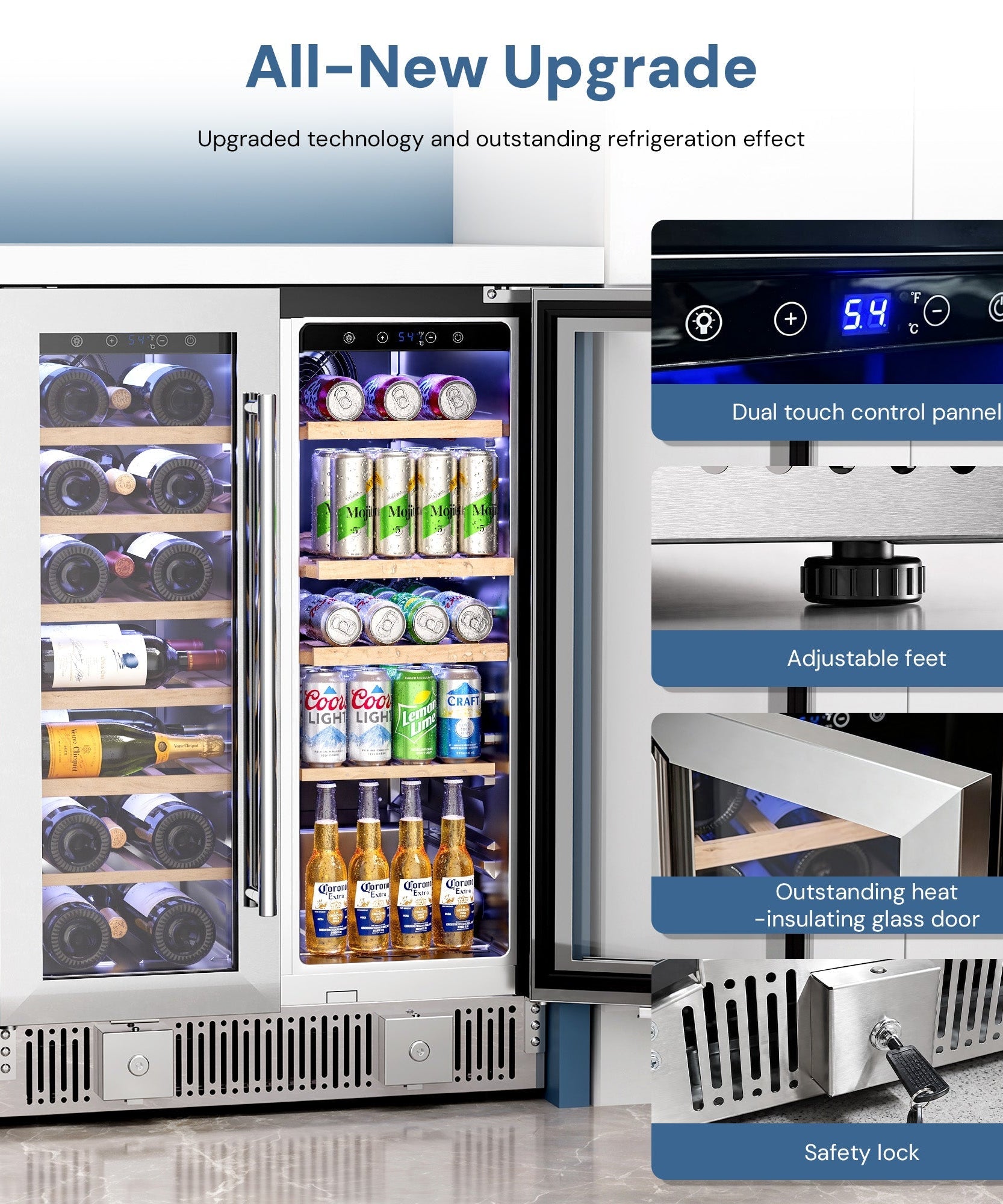 24 Inch Dual Zone Wine Fridges Cooler Beverage Refrigerator 58125RWC0
