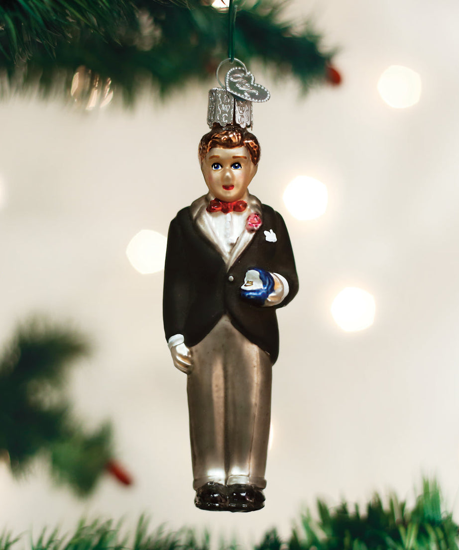 Groom - Brunette Ornament
