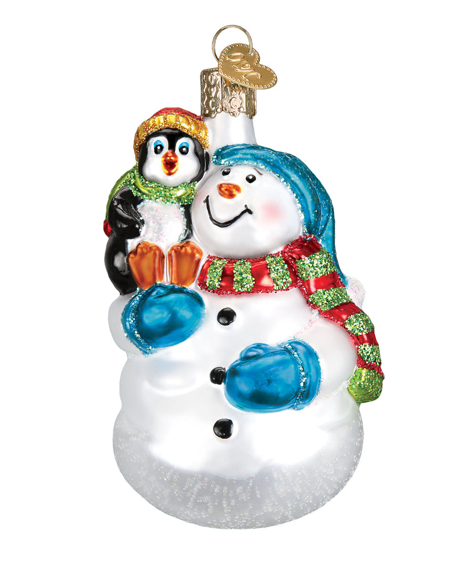Snowman With Penguin Pal