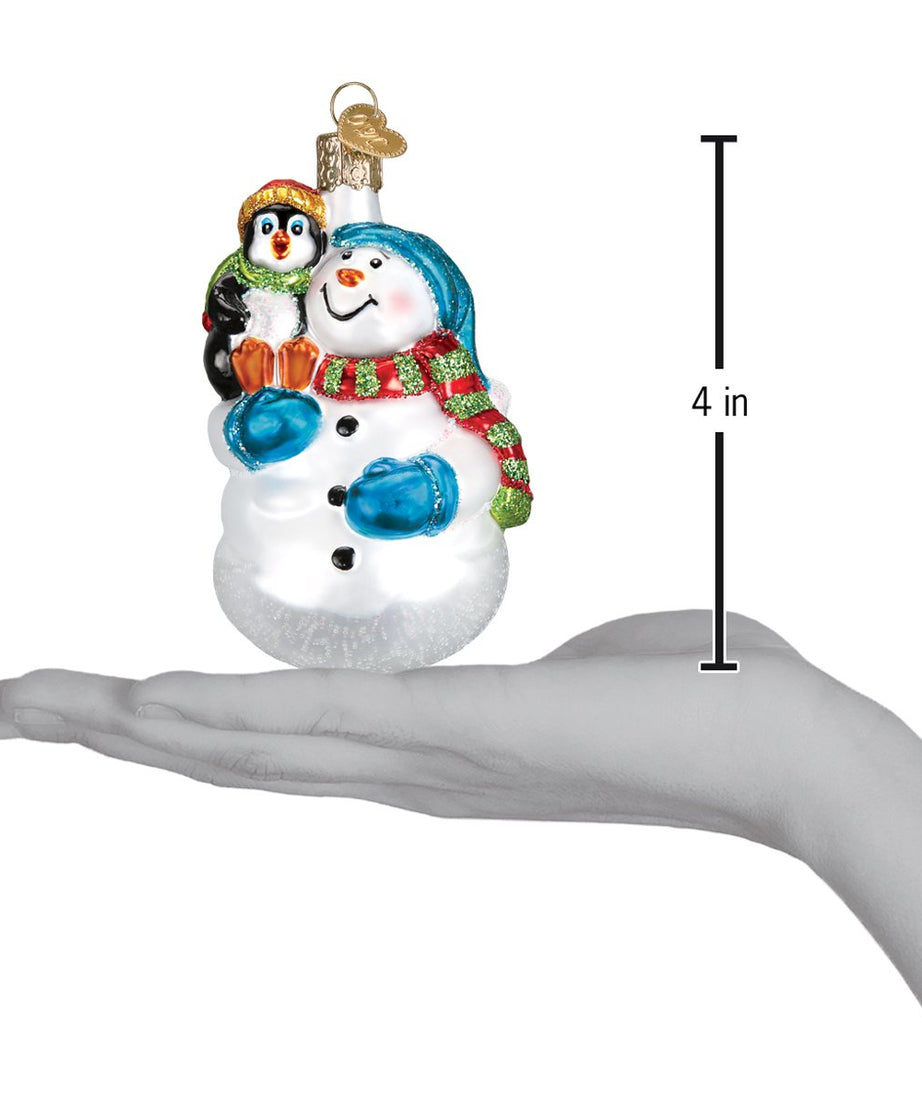 Snowman With Penguin Pal