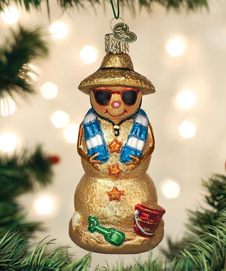 Sand Snowman Ornament