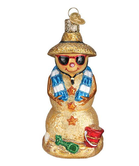 Sand Snowman Ornament