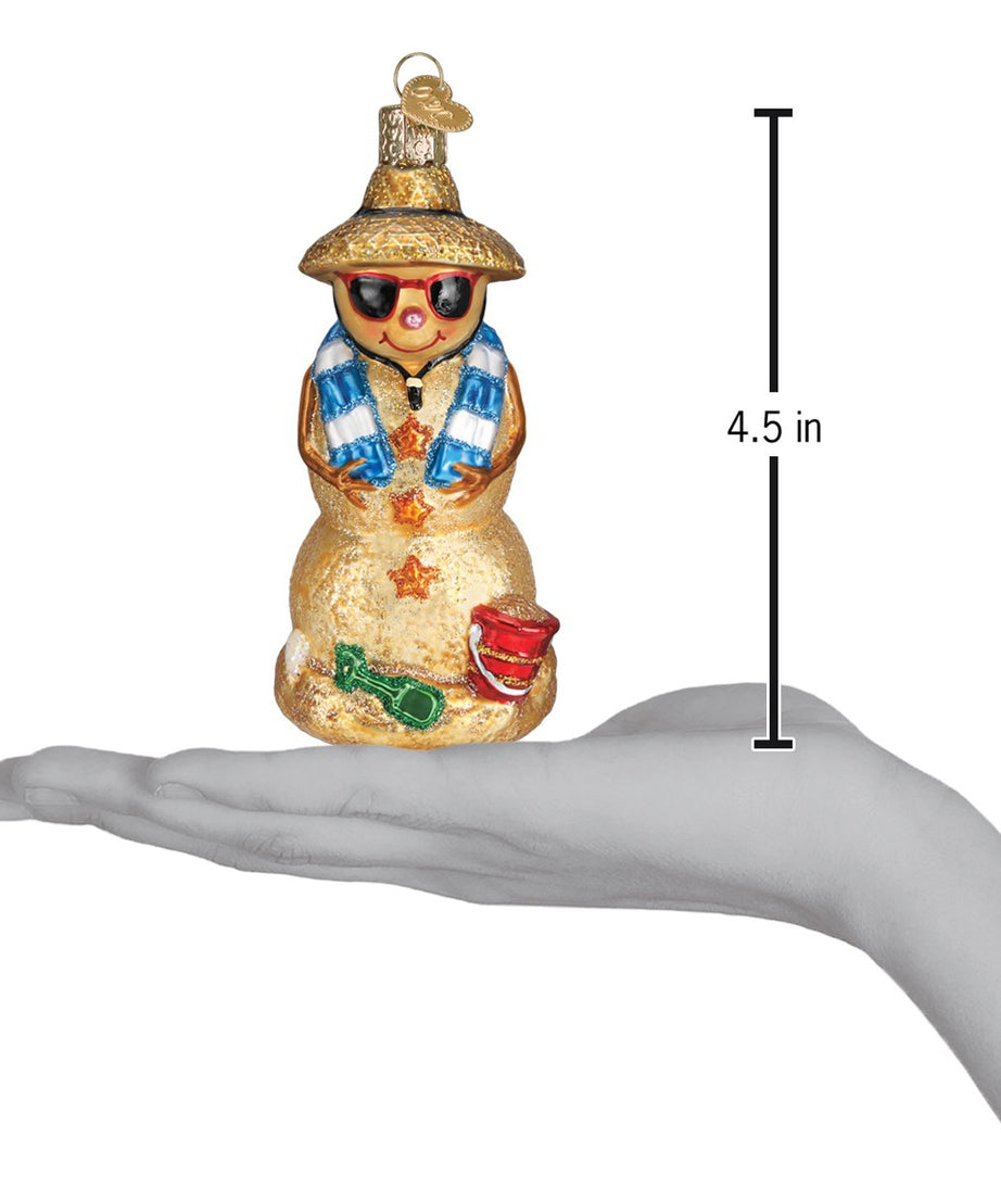 Sand Snowman Ornament