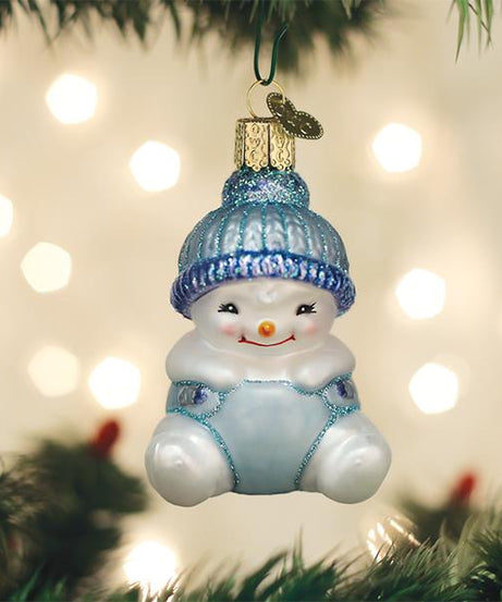 Snow Baby Boy Ornament