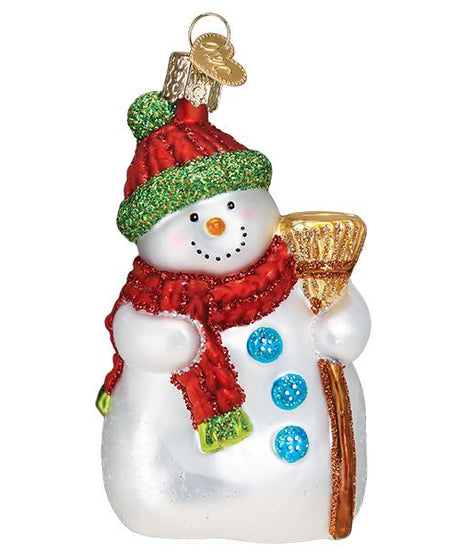 Snowman With Broom Ornament