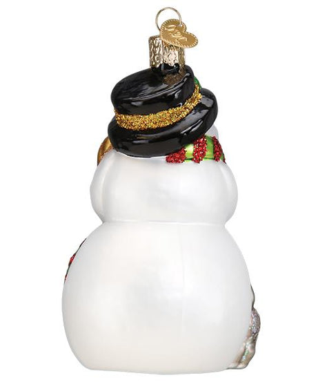 Snowman With Playful Pets
