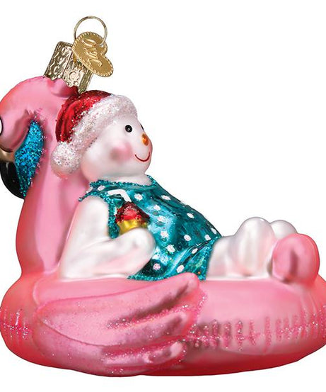 Pool Float Snowman Ornament