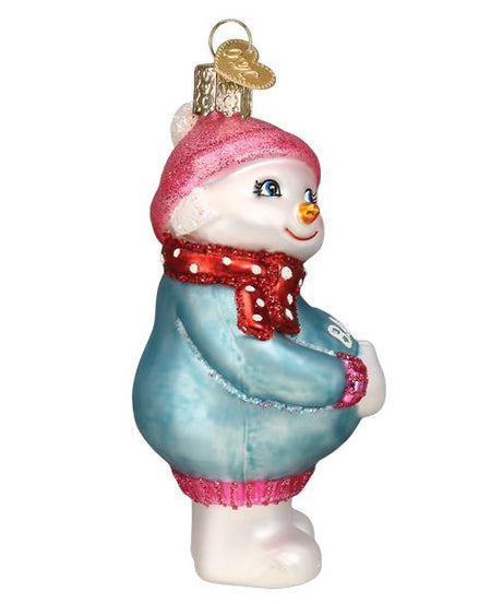 Expectant Snowlady Ornament