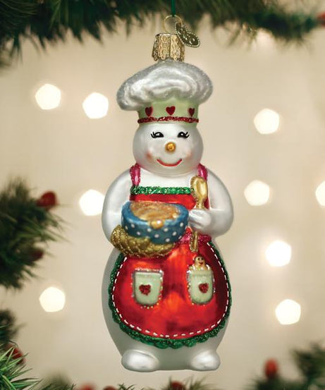 Snow Woman Chef Ornament
