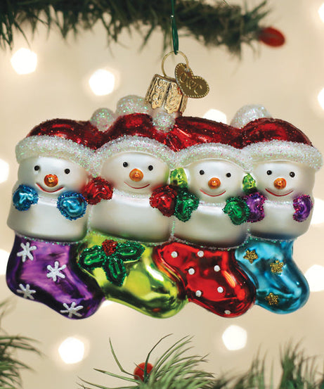 Snow Family Of 4 Ornament