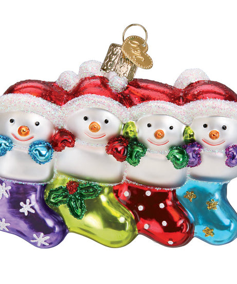 Snow Family Of 4 Ornament