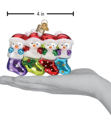 Snow Family Of 4 Ornament